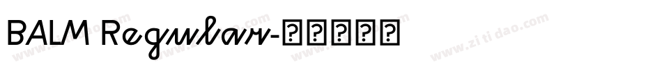 BALM Regular字体转换